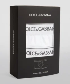 Dolce & Gabbana Logo Trunks (Pack of 2) W0800WHITE Boxers -Dolce & Gabbana online Store dolce gabbana logo trunks pack of 2 16529023 31997130 1000