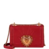 Dolce & Gabbana Medium Devotion Shoulder Bag 87124-ROSSO PAPAVERO Shoulder Bags