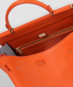 Dolce & Gabbana Medium Leather Sicily 62 Top-Handle Bag 8F200-ORANGE/LGHTBLU Top Handle Bags -Dolce & Gabbana online Store dolce gabbana medium leather sicily 62 top handle bag 16772834 33002773 1000