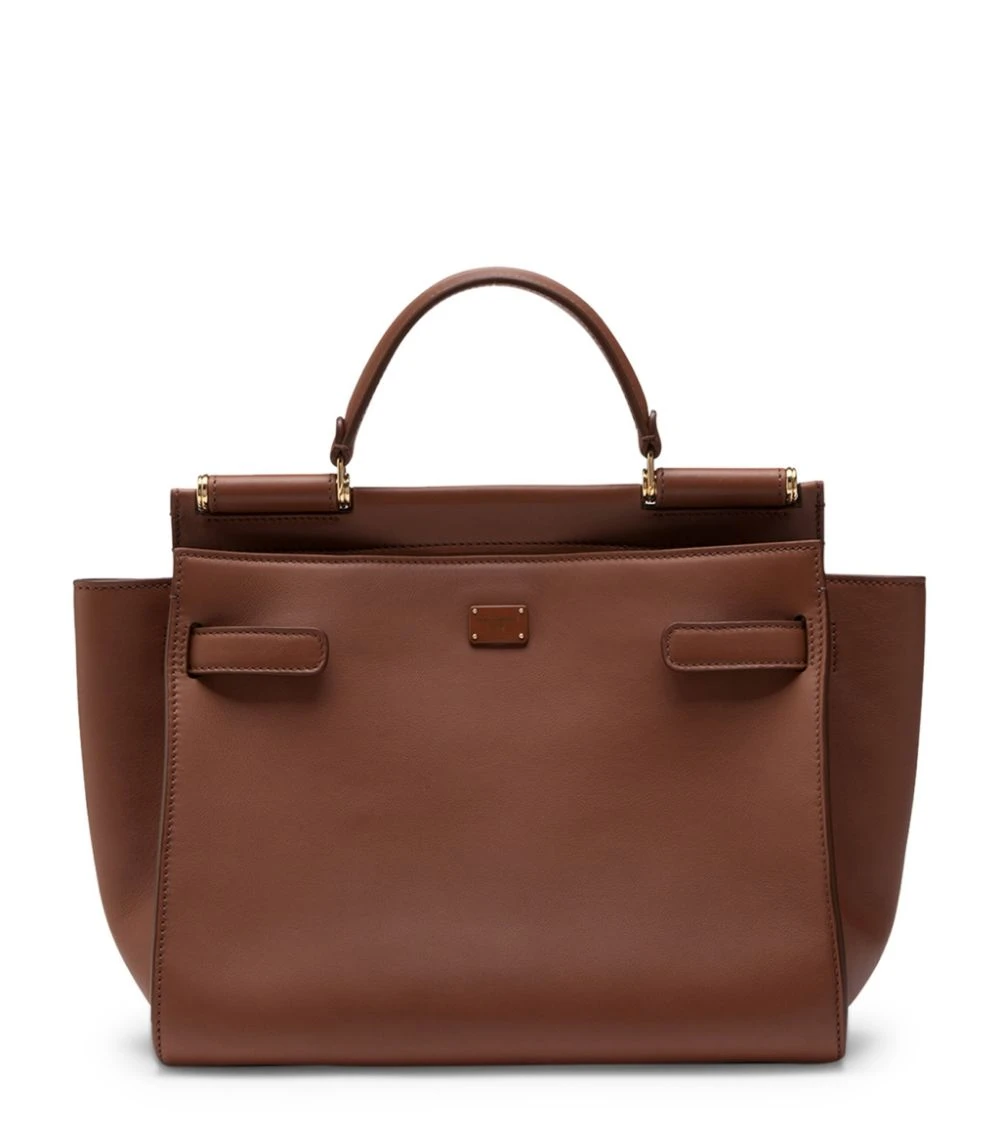 Dolce & Gabbana Medium Leather Sicily 62 Top-Handle Bag 8I196-DESERT/DOVE Top Handle Bags 1 Dolce & Gabbana Medium Leather Sicily 62 Top-Handle Bag 8I196-DESERT/DOVE Top Handle Bags