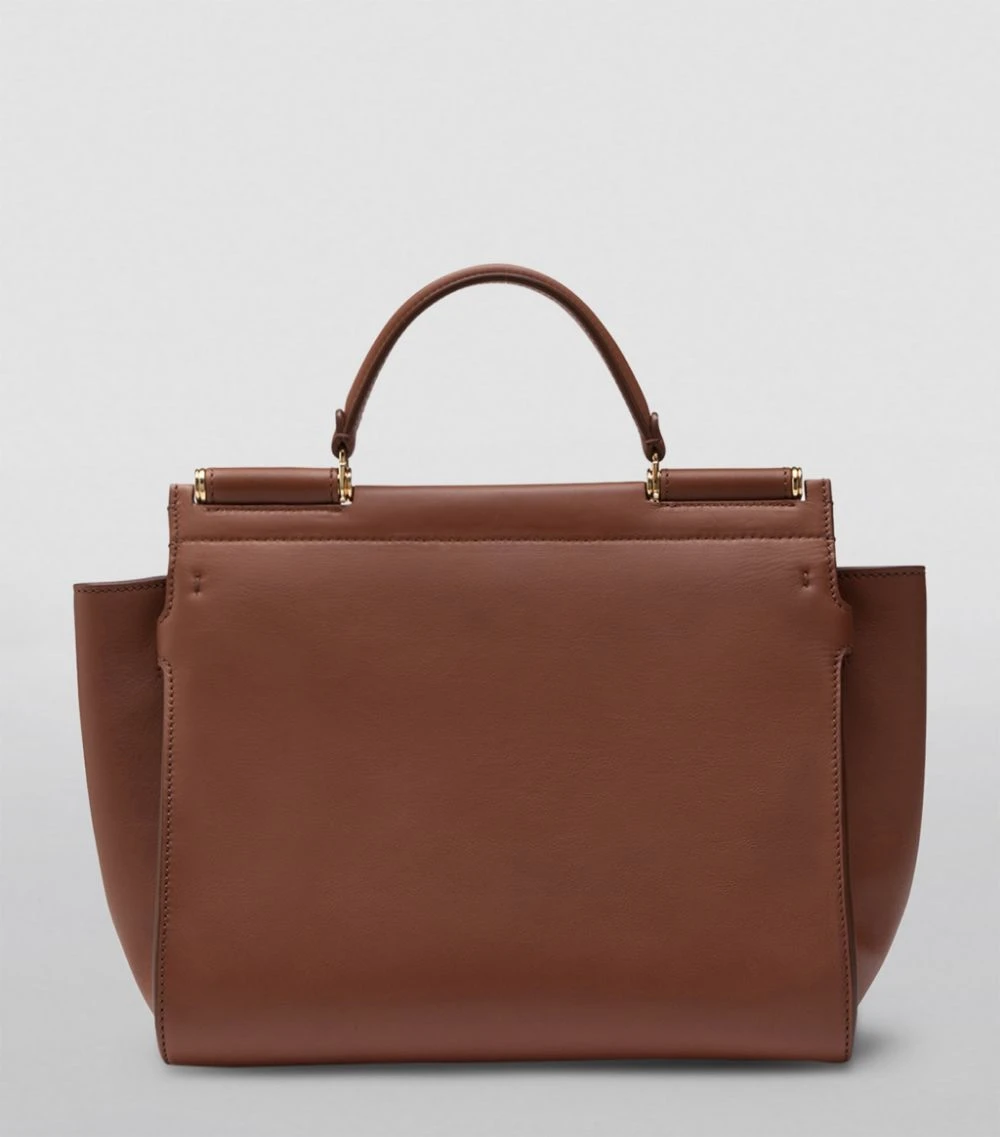 Dolce & Gabbana Medium Leather Sicily 62 Top-Handle Bag 8I196-DESERT/DOVE Top Handle Bags 3 Dolce & Gabbana Medium Leather Sicily 62 Top-Handle Bag 8I196-DESERT/DOVE Top Handle Bags - Image 3