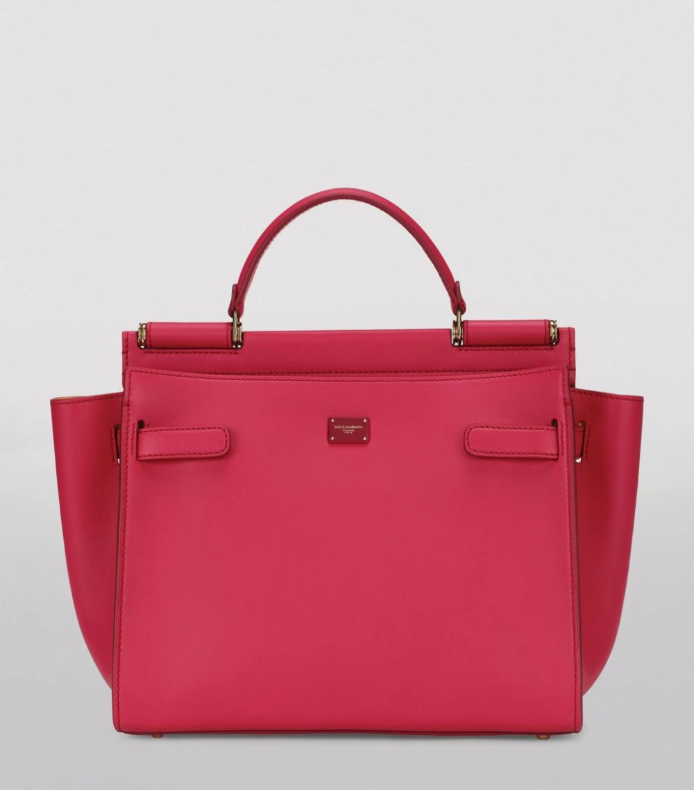 Dolce & Gabbana Medium Leather Sicily 62 Top-Handle Bag 8B031-FUCHSIA/YELLOW Top Handle Bags 2 Dolce & Gabbana Medium Leather Sicily 62 Top-Handle Bag 8B031-FUCHSIA/YELLOW Top Handle Bags - Image 2