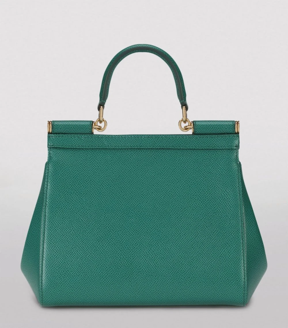 Dolce & Gabbana Medium Leather Sicily Top-Handle Bag 87174-EMERALD Top Handle Bags 3 Dolce & Gabbana Medium Leather Sicily Top-Handle Bag 87174-EMERALD Top Handle Bags - Image 3