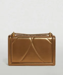 Dolce & Gabbana Medium Metallic Leather Devotion Bag 87279-ORO SCURO Shoulder Bags -Dolce & Gabbana online Store dolce gabbana medium metallic leather devotion bag 14864919 25416750 1000
