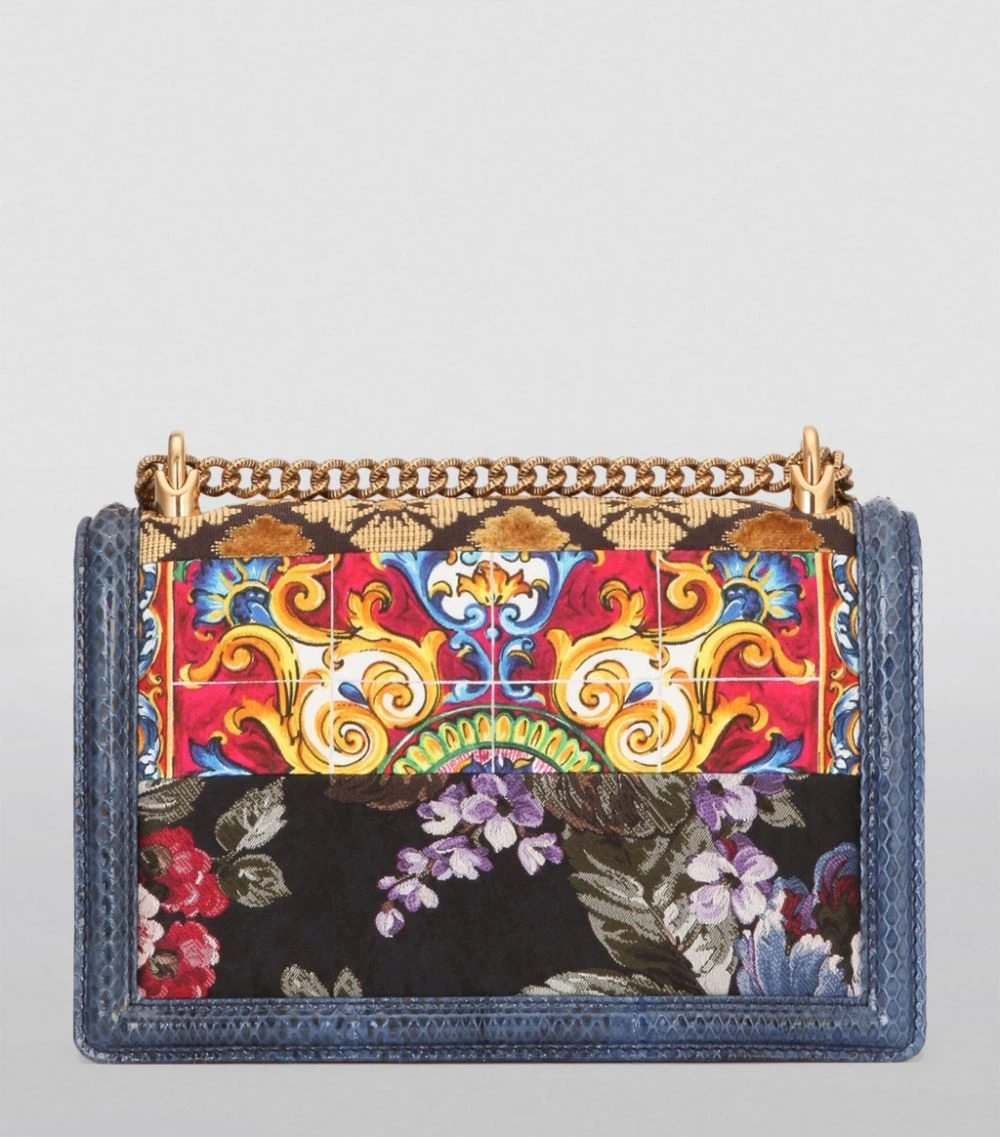 Dolce & Gabbana Medium Patchwork Devotion Cross-Body Bag 8J632-M.BLUE/BROWN 4 Shoulder Bags 2 Dolce & Gabbana Medium Patchwork Devotion Cross-Body Bag 8J632-M.BLUE/BROWN 4 Shoulder Bags - Image 2
