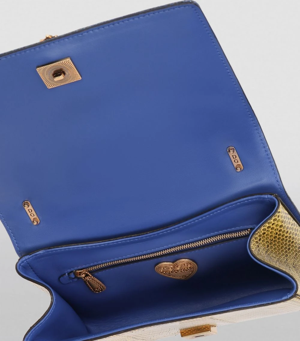 Dolce & Gabbana Medium Patchwork Devotion Cross-Body Bag 8J632-M.BLUE/BROWN 4 Shoulder Bags 4 Dolce & Gabbana Medium Patchwork Devotion Cross-Body Bag 8J632-M.BLUE/BROWN 4 Shoulder Bags - Image 4