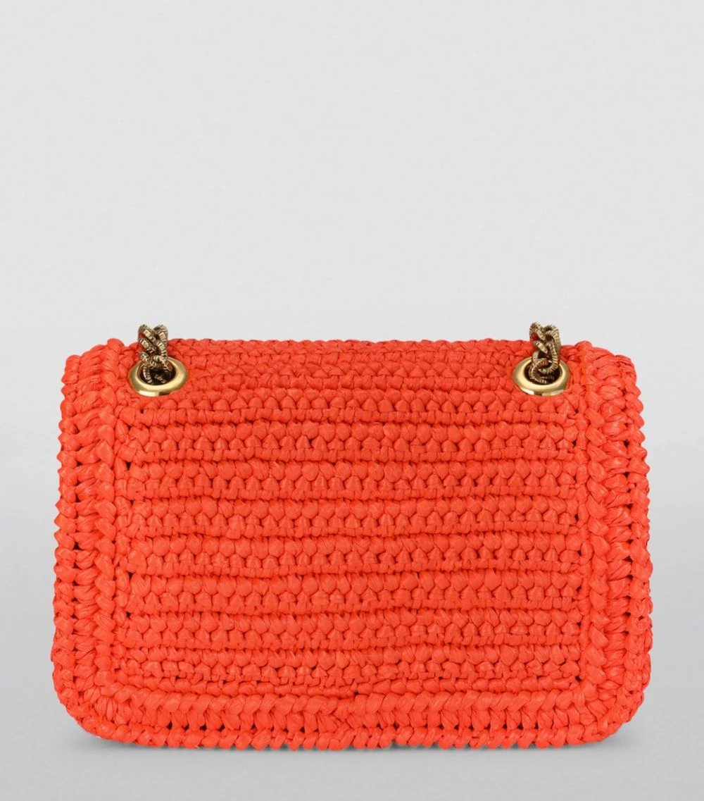 Dolce & Gabbana Medium Raffia Devotion Shoulder Bag 8N222-ORANGE/MANDARI Shoulder Bags 4 Dolce & Gabbana Medium Raffia Devotion Shoulder Bag 8N222-ORANGE/MANDARI Shoulder Bags - Image 4
