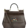 Dolce & Gabbana Medium Sicily Bag 80705-GREY MELANGE Top Handle Bags