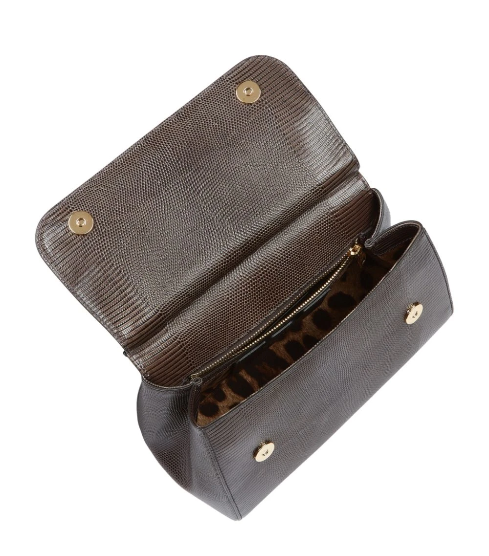 Dolce & Gabbana Medium Sicily Bag 80705-GREY MELANGE Top Handle Bags 4 Dolce & Gabbana Medium Sicily Bag 80705-GREY MELANGE Top Handle Bags - Image 4