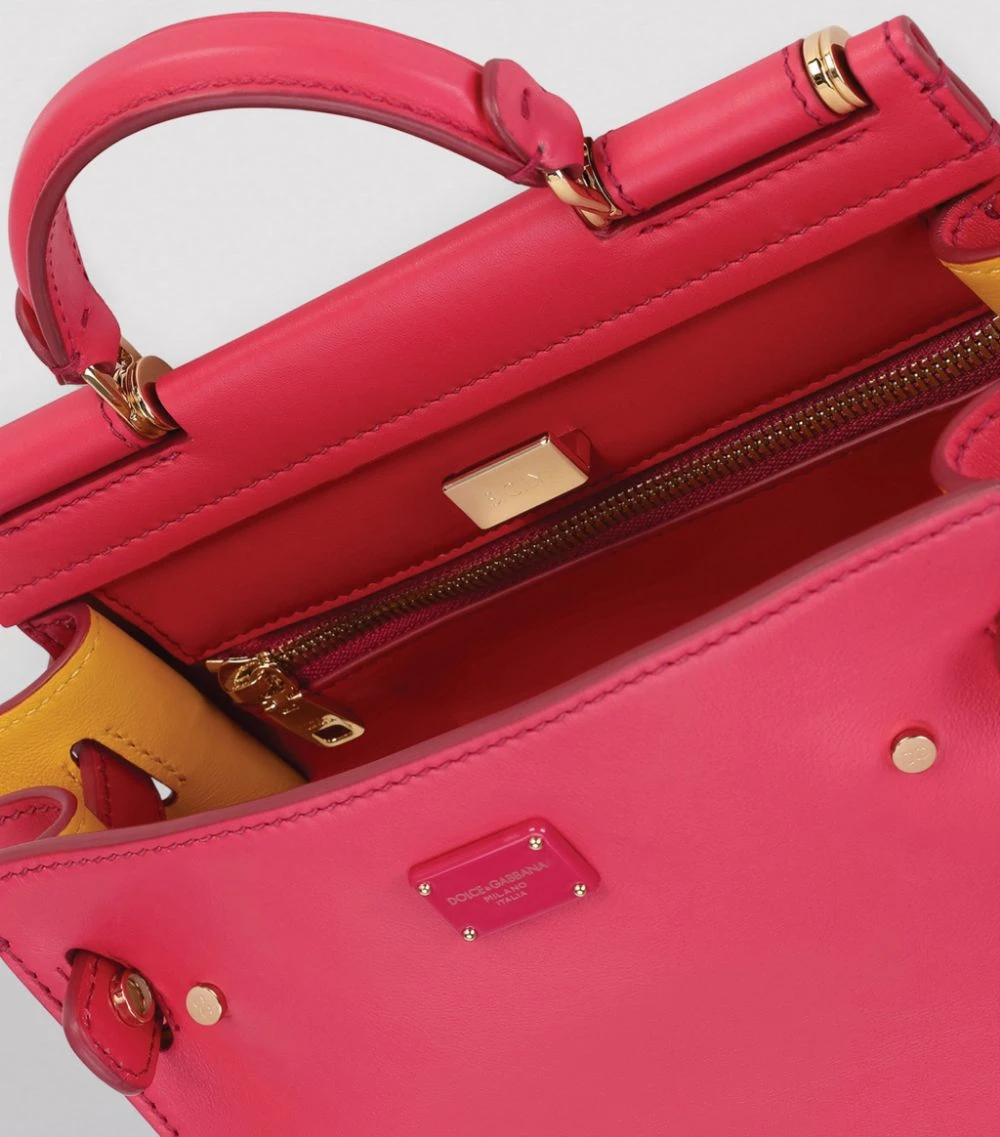 Dolce & Gabbana Medium Sicily Top-Handle Bag 8B031-FUCHSIA/YELLOW Top Handle Bags 5 Dolce & Gabbana Medium Sicily Top-Handle Bag 8B031-FUCHSIA/YELLOW Top Handle Bags - Image 5
