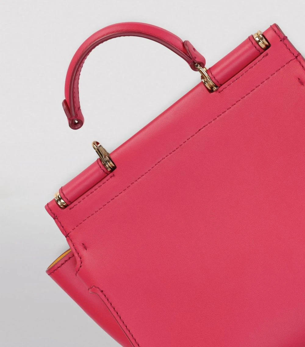 Dolce & Gabbana Medium Sicily Top-Handle Bag 8B031-FUCHSIA/YELLOW Top Handle Bags 4 Dolce & Gabbana Medium Sicily Top-Handle Bag 8B031-FUCHSIA/YELLOW Top Handle Bags - Image 4