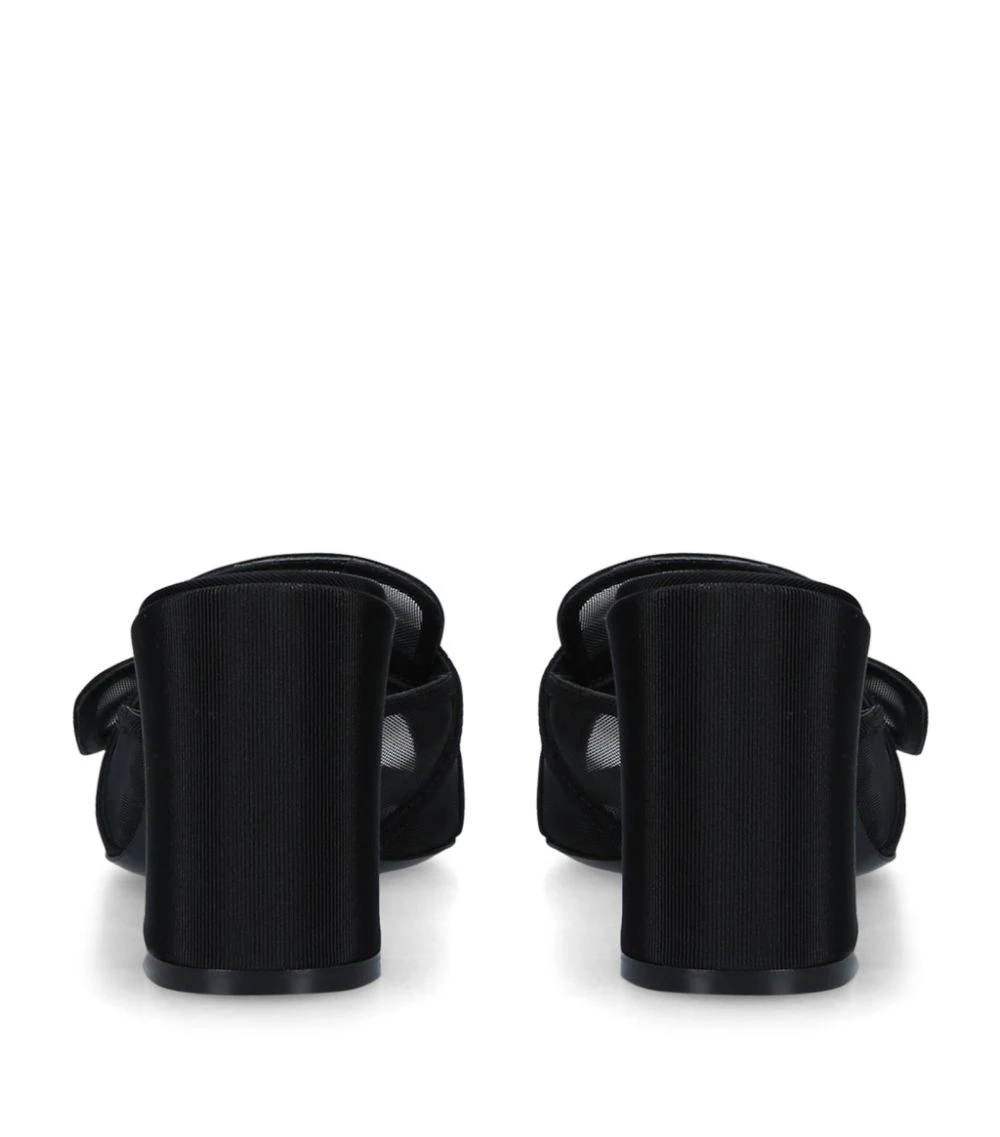 Dolce & Gabbana Mesh Keira Mules 75 BLACK Heel Sandals 2 Dolce & Gabbana Mesh Keira Mules 75 BLACK Heel Sandals - Image 2