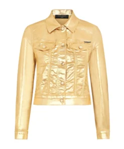 Dolce & Gabbana Metallic Denim Jacket S0997-GOLD Denim Jackets