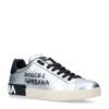 Dolce & Gabbana Metallic Portofino Sneakers SILVER Low-Top Sneakers