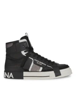 Dolce & Gabbana Miami High-Top Sneakers 8B979-BLACK/SILVER