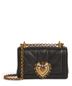 Dolce & Gabbana Micro Leather Devotion Bag 80999-BLACK Shoulder Bags