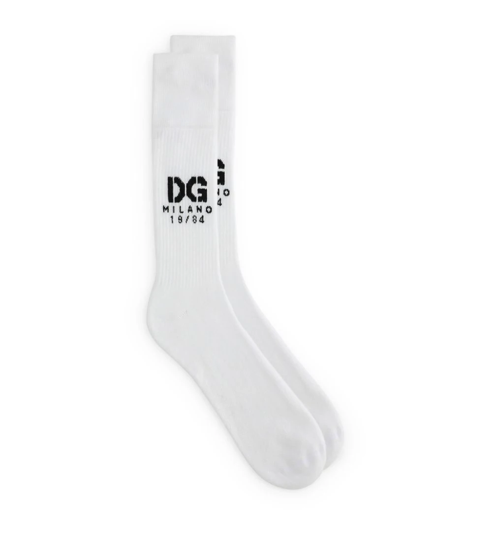 Dolce & Gabbana Milano Logo Socks S9000-COMBINED COL 1 Dolce & Gabbana Milano Logo Socks S9000-COMBINED COL