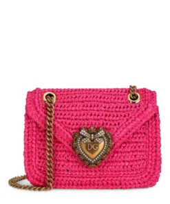 Dolce & Gabbana Mini Devotion Shoulder Bag 8C463-FUXIA/GERANIUM Shoulder Bags