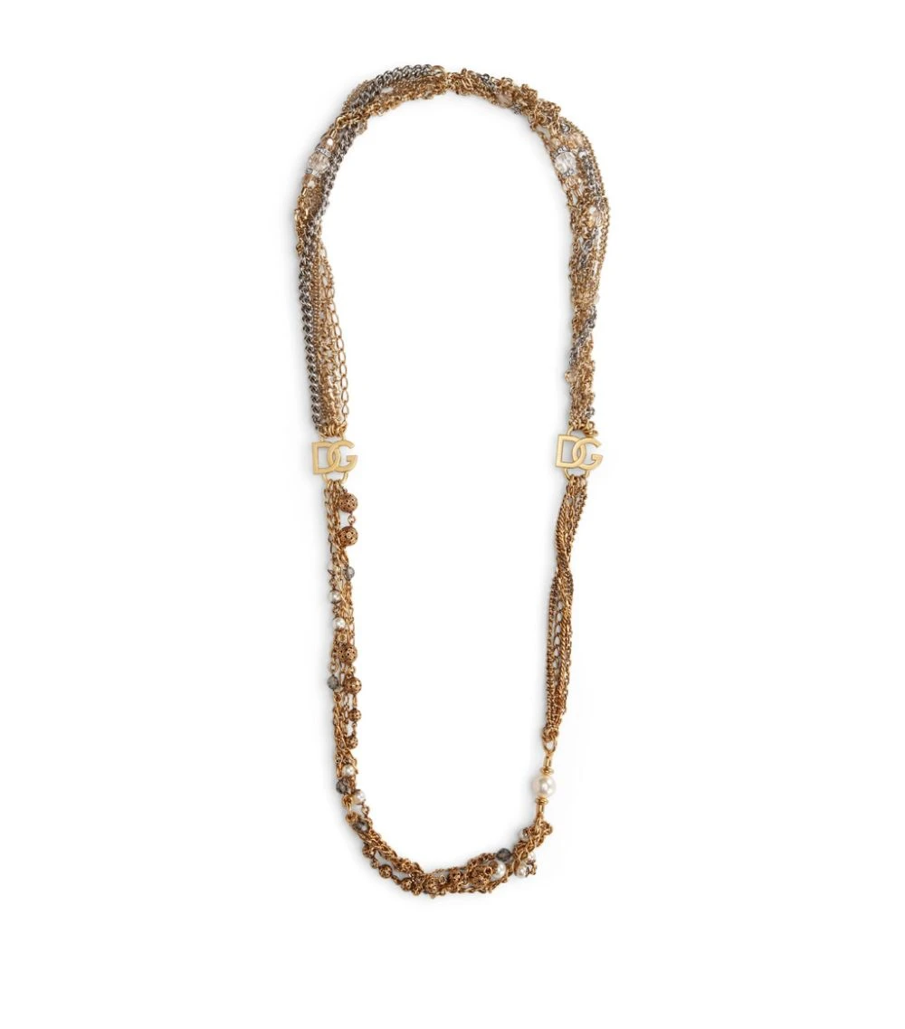 Dolce & Gabbana Multi-Strand Logo Necklace 87562-TWO-COLOR Necklaces 1 Dolce & Gabbana Multi-Strand Logo Necklace 87562-TWO-COLOR Necklaces