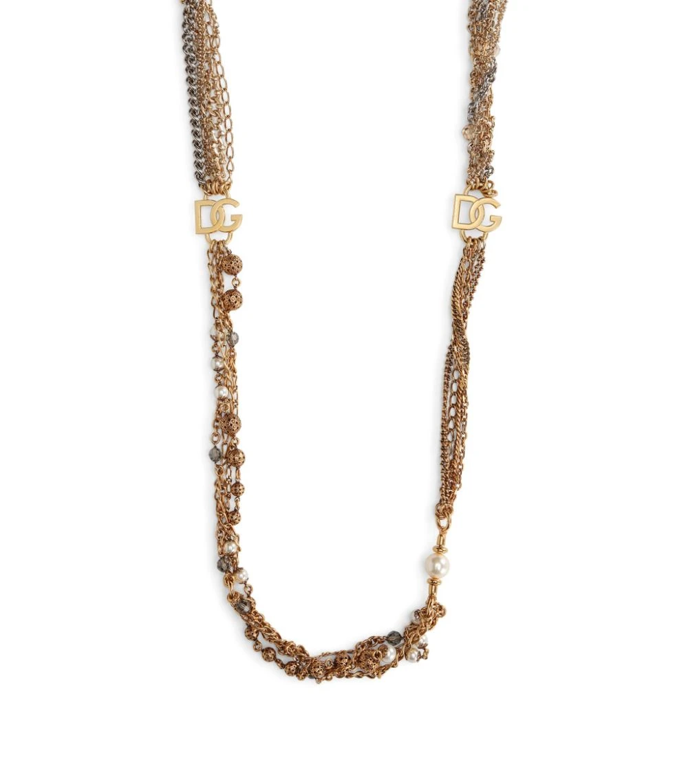 Dolce & Gabbana Multi-Strand Logo Necklace 87562-TWO-COLOR Necklaces 2 Dolce & Gabbana Multi-Strand Logo Necklace 87562-TWO-COLOR Necklaces - Image 2