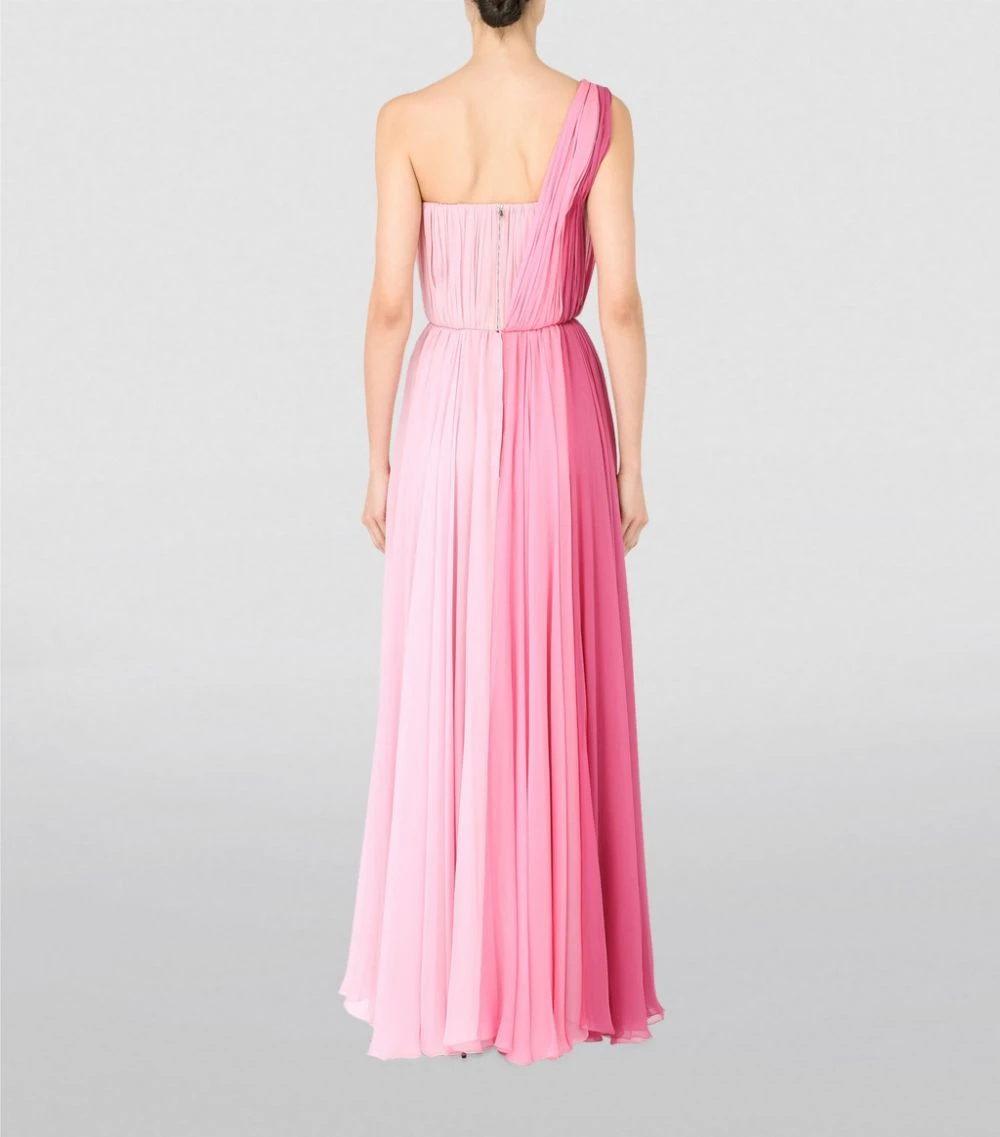 Dolce & Gabbana Multicoloured Chiffon One-Shoulder Gown S9002-COMBINED COLOU Gowns 4 Dolce & Gabbana Multicoloured Chiffon One-Shoulder Gown S9002-COMBINED COLOU Gowns - Image 4