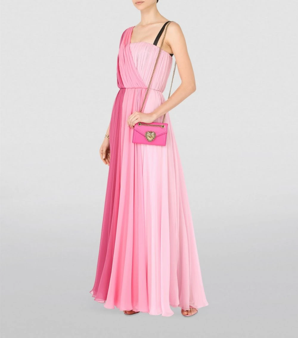 Dolce & Gabbana Multicoloured Chiffon One-Shoulder Gown S9002-COMBINED COLOU Gowns 2 Dolce & Gabbana Multicoloured Chiffon One-Shoulder Gown S9002-COMBINED COLOU Gowns - Image 2