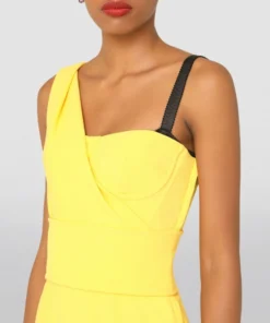 Dolce & Gabbana One-Shoulder Midi Dress A3661-YELLOW Midi Dresses -Dolce & Gabbana online Store dolce gabbana one shoulder midi dress 16773484 33003680 1000