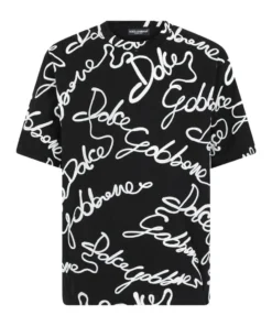 Dolce & Gabbana Oversized Logo T-Shirt HNSNA-LOGO BCO NAT Printed T-Shirts