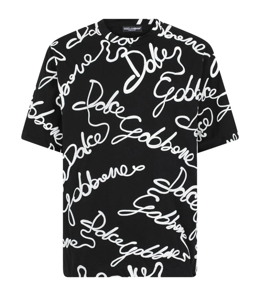 Dolce & Gabbana Oversized Logo T-Shirt HNSNA-LOGO BCO NAT Printed T-Shirts 1 Dolce & Gabbana Oversized Logo T-Shirt HNSNA-LOGO BCO NAT Printed T-Shirts