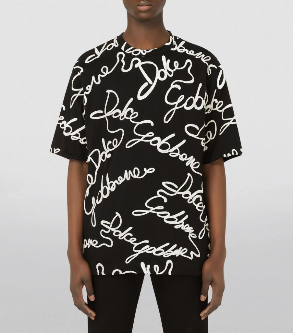 Dolce & Gabbana Oversized Logo T-Shirt HNSNA-LOGO BCO NAT Printed T-Shirts 3 Dolce & Gabbana Oversized Logo T-Shirt HNSNA-LOGO BCO NAT Printed T-Shirts - Image 3