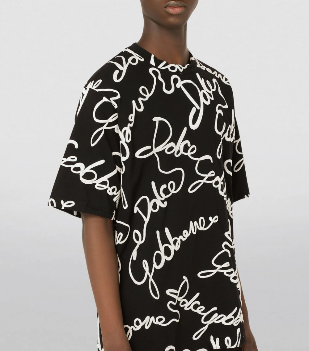 Dolce & Gabbana Oversized Logo T-Shirt HNSNA-LOGO BCO NAT Printed T-Shirts 5 Dolce & Gabbana Oversized Logo T-Shirt HNSNA-LOGO BCO NAT Printed T-Shirts - Image 5