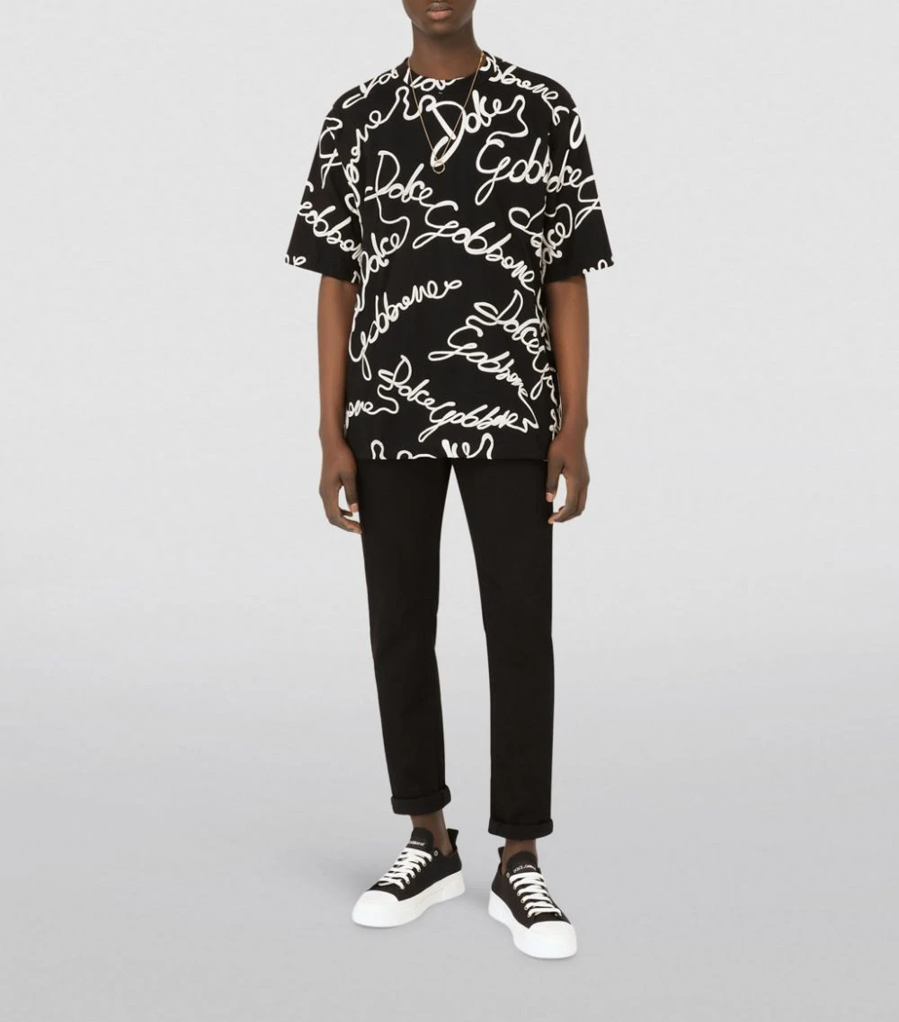 Dolce & Gabbana Oversized Logo T-Shirt HNSNA-LOGO BCO NAT Printed T-Shirts 2 Dolce & Gabbana Oversized Logo T-Shirt HNSNA-LOGO BCO NAT Printed T-Shirts - Image 2