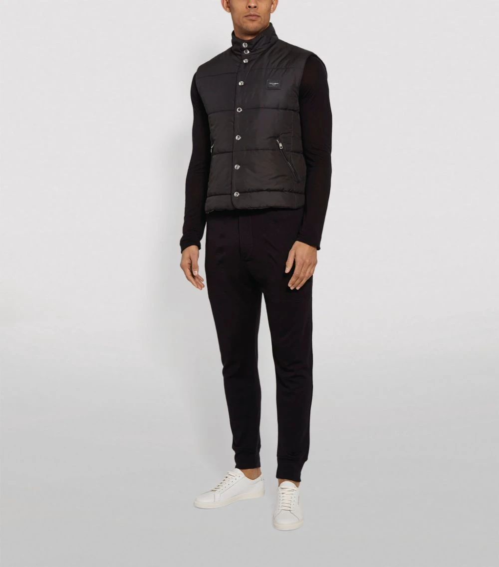Dolce & Gabbana Padded Logo Gilet N0000-BLACK Gilets 2 Dolce & Gabbana Padded Logo Gilet N0000-BLACK Gilets - Image 2