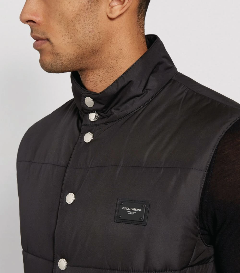 Dolce & Gabbana Padded Logo Gilet N0000-BLACK Gilets 5 Dolce & Gabbana Padded Logo Gilet N0000-BLACK Gilets - Image 5