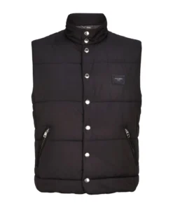 Dolce & Gabbana Padded Logo Gilet N0000-BLACK Gilets