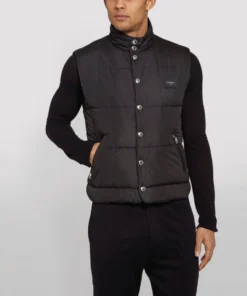 Dolce & Gabbana Padded Logo Gilet N0000-BLACK Gilets 7 Dolce & Gabbana Padded Logo Gilet N0000-BLACK Gilets -Dolce & Gabbana online Store dolce gabbana padded logo gilet 15601797 28032307 1000