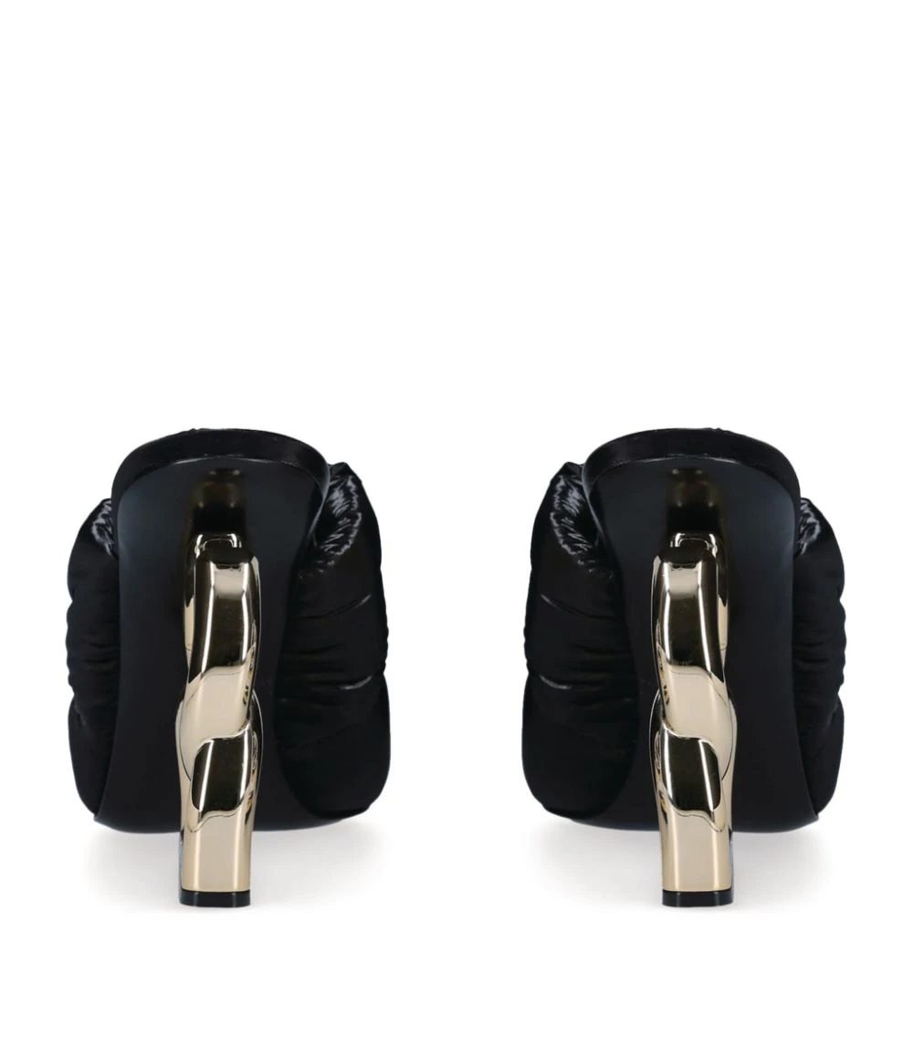 Dolce & Gabbana Padded Mules 115 BLACK Heeled Mules 2 Dolce & Gabbana Padded Mules 115 BLACK Heeled Mules - Image 2