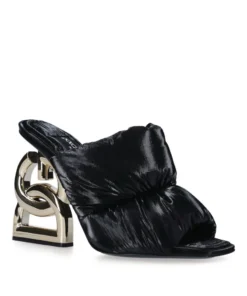 Dolce & Gabbana Padded Mules 115 BLACK Heeled Mules