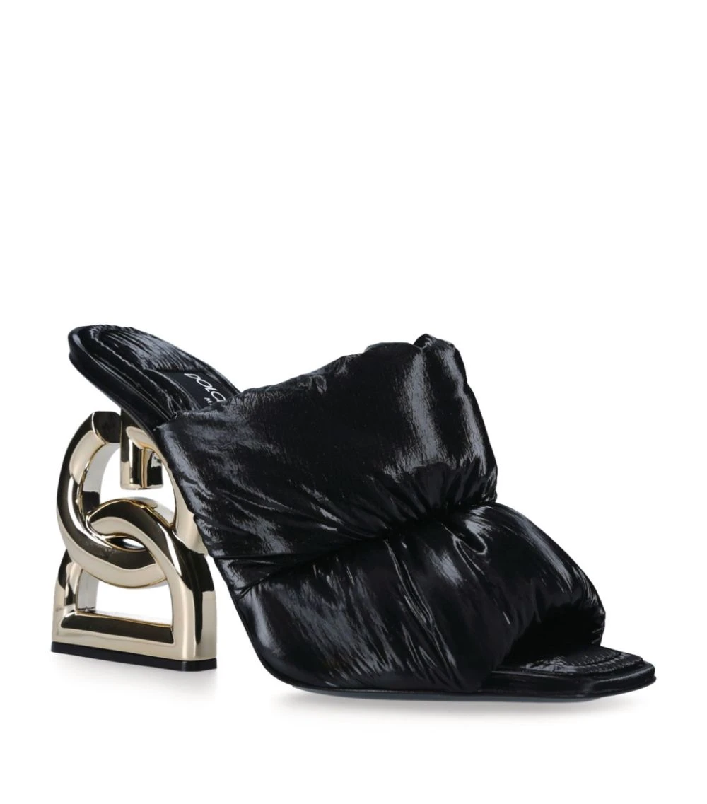 Dolce & Gabbana Padded Mules 115 BLACK Heeled Mules 1 Dolce & Gabbana Padded Mules 115 BLACK Heeled Mules