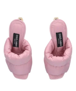 Dolce & Gabbana Padded Mules 115 PALE PINK Heeled Mules -Dolce & Gabbana online Store dolce gabbana padded mules 115 17252319 35022111 1000