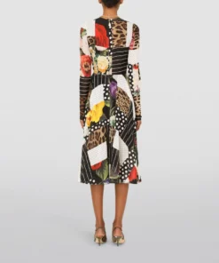 Dolce & Gabbana Patchwork Charmeuse Midi Dress S9000-COMBINED COLOU Midi Dresses 10 Dolce & Gabbana Patchwork Charmeuse Midi Dress S9000-COMBINED COLOU Midi Dresses -Dolce & Gabbana online Store dolce gabbana patchwork charmeuse midi dress 16778389 33024158 1000