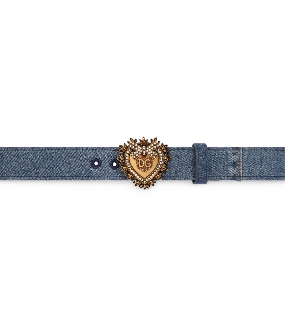 Dolce & Gabbana Patchwork Denim Devotion Belt 8M800-DENIM Belts 3 Dolce & Gabbana Patchwork Denim Devotion Belt 8M800-DENIM Belts - Image 3