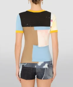 Dolce & Gabbana Patchwork Jersey T-Shirt S9000-COMBINED COLOU T-shirts 9 Dolce & Gabbana Patchwork Jersey T-Shirt S9000-COMBINED COLOU T-shirts -Dolce & Gabbana online Store dolce gabbana patchwork jersey t shirt 16778396 33021761 1000