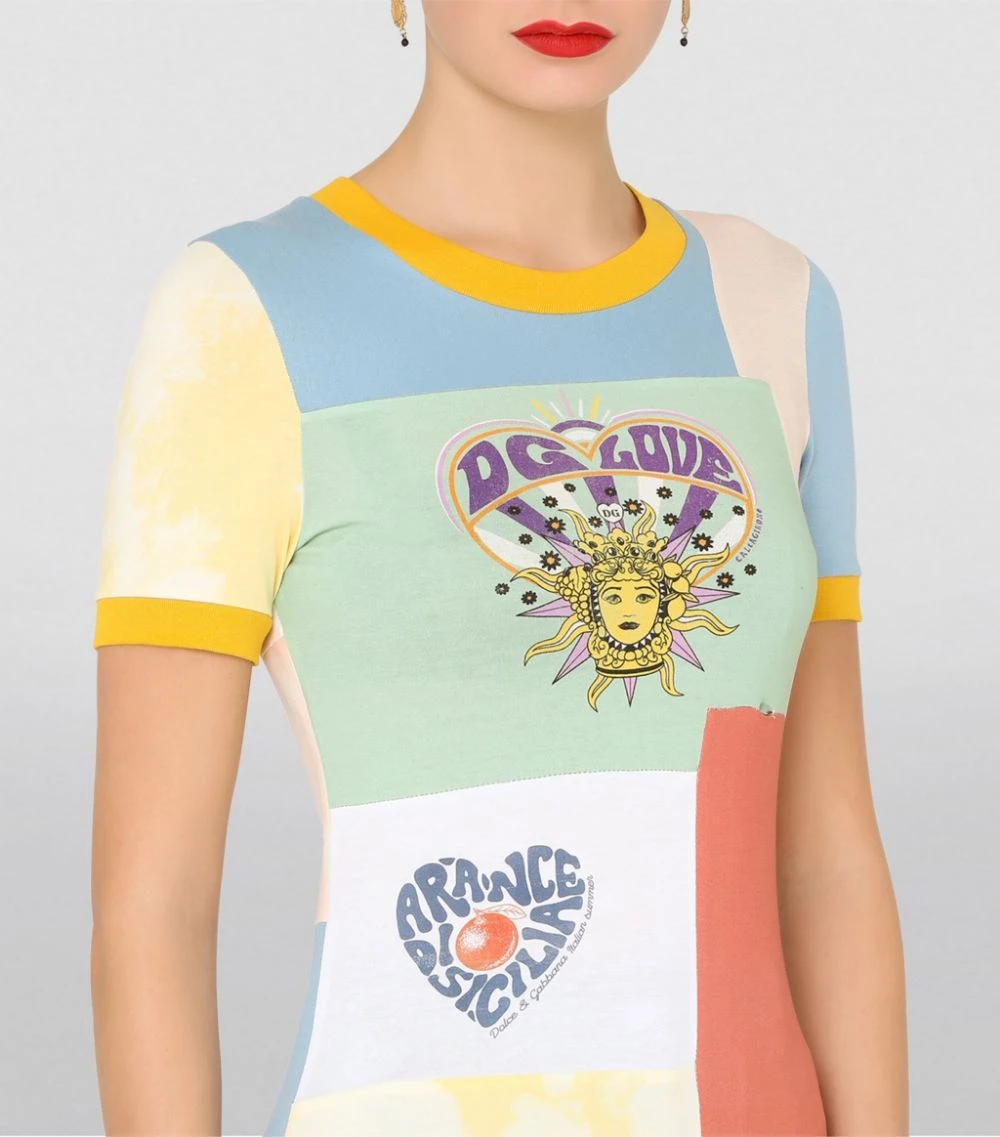 Dolce & Gabbana Patchwork Jersey T-Shirt S9000-COMBINED COLOU T-shirts 6 Dolce & Gabbana Patchwork Jersey T-Shirt S9000-COMBINED COLOU T-shirts - Image 6