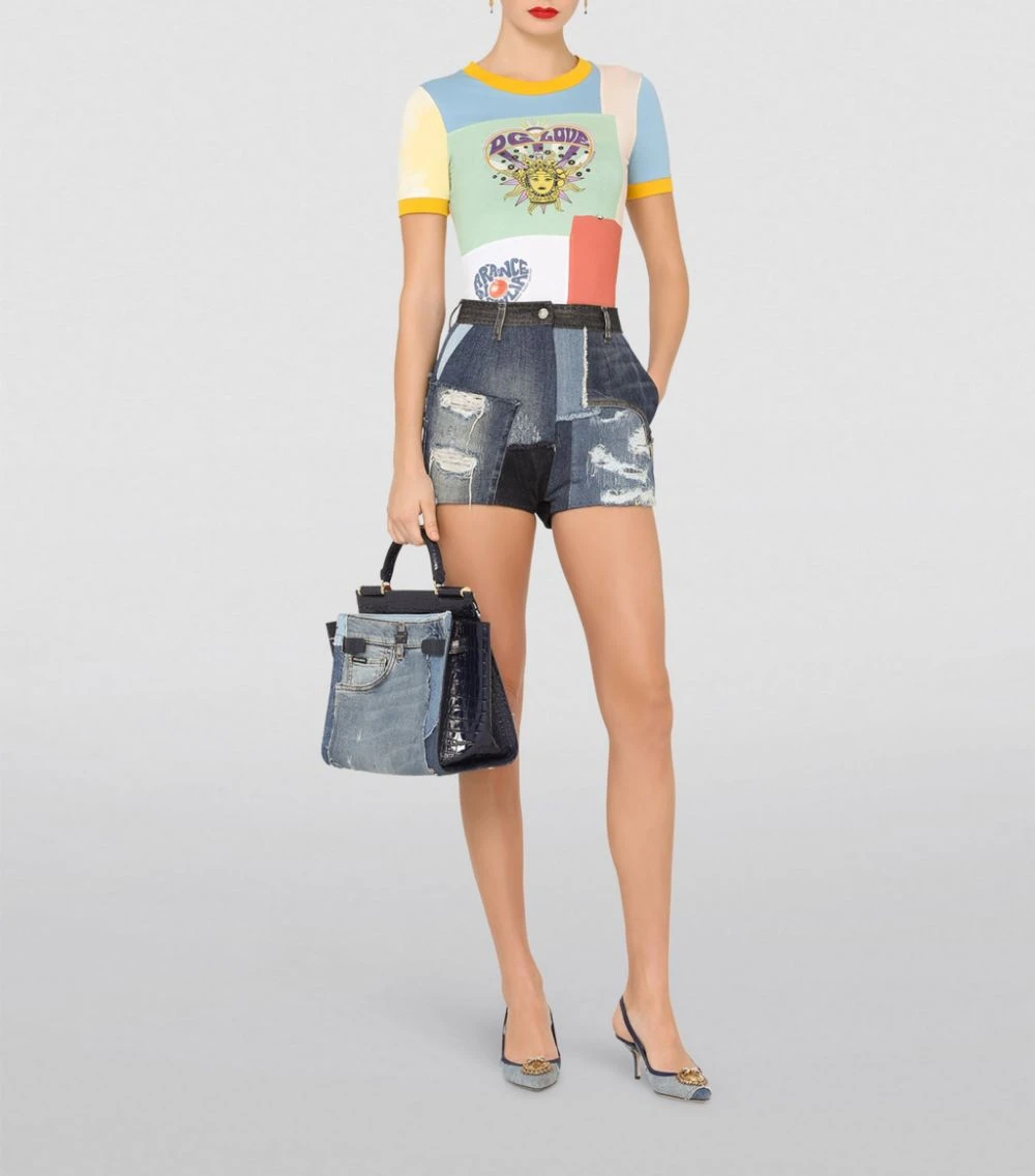 Dolce & Gabbana Patchwork Jersey T-Shirt S9000-COMBINED COLOU T-shirts 2 Dolce & Gabbana Patchwork Jersey T-Shirt S9000-COMBINED COLOU T-shirts - Image 2