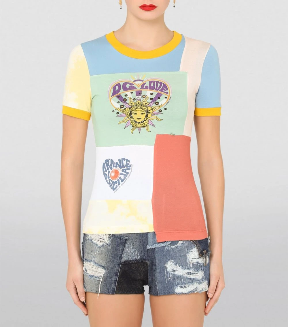 Dolce & Gabbana Patchwork Jersey T-Shirt S9000-COMBINED COLOU T-shirts 3 Dolce & Gabbana Patchwork Jersey T-Shirt S9000-COMBINED COLOU T-shirts - Image 3