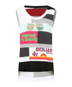 Dolce & Gabbana Patchwork Jersey Tank Top S9000-COMBINED COLOU Camis & Tanks