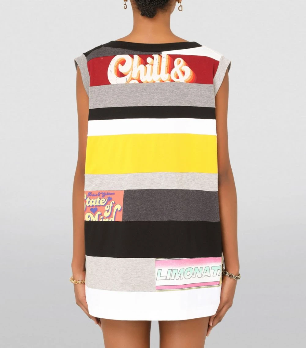 Dolce & Gabbana Patchwork Jersey Tank Top S9000-COMBINED COLOU Camis & Tanks 4 Dolce & Gabbana Patchwork Jersey Tank Top S9000-COMBINED COLOU Camis & Tanks - Image 4