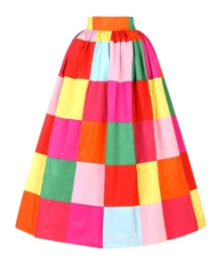 Dolce & Gabbana Patchwork Taffeta Maxi Skirt S9000-COMBINED COLOU Maxi Skirts