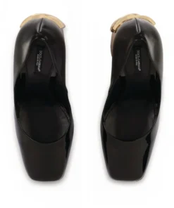 Dolce & Gabbana Patent Leather Jackie Pumps 105 89718-BLACK/GOLD Courts -Dolce & Gabbana online Store dolce gabbana patent leather jackie pumps 105 17278459 35267589 1000